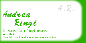 andrea ringl business card